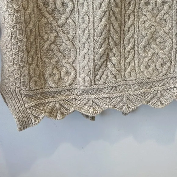 Inis Crafts 100% merino wool zippered cardigan made in Ireland size S - Picture 7 of 16